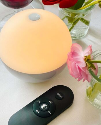 Alba Light Ball Batterilampe Bordlampe Shiny Hvid Stk
