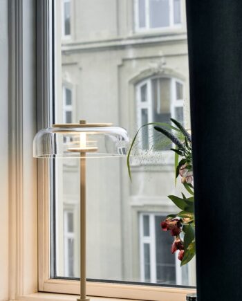 Blossi Bordlampe Nordic Guld Klar