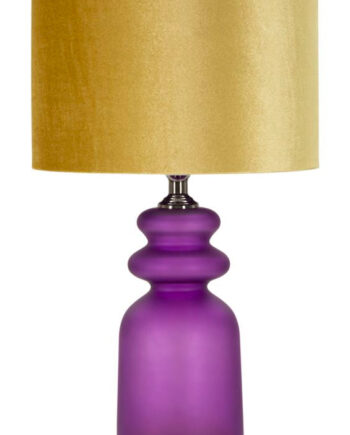 Bordlampe Glas Jern Stof 32x5x57