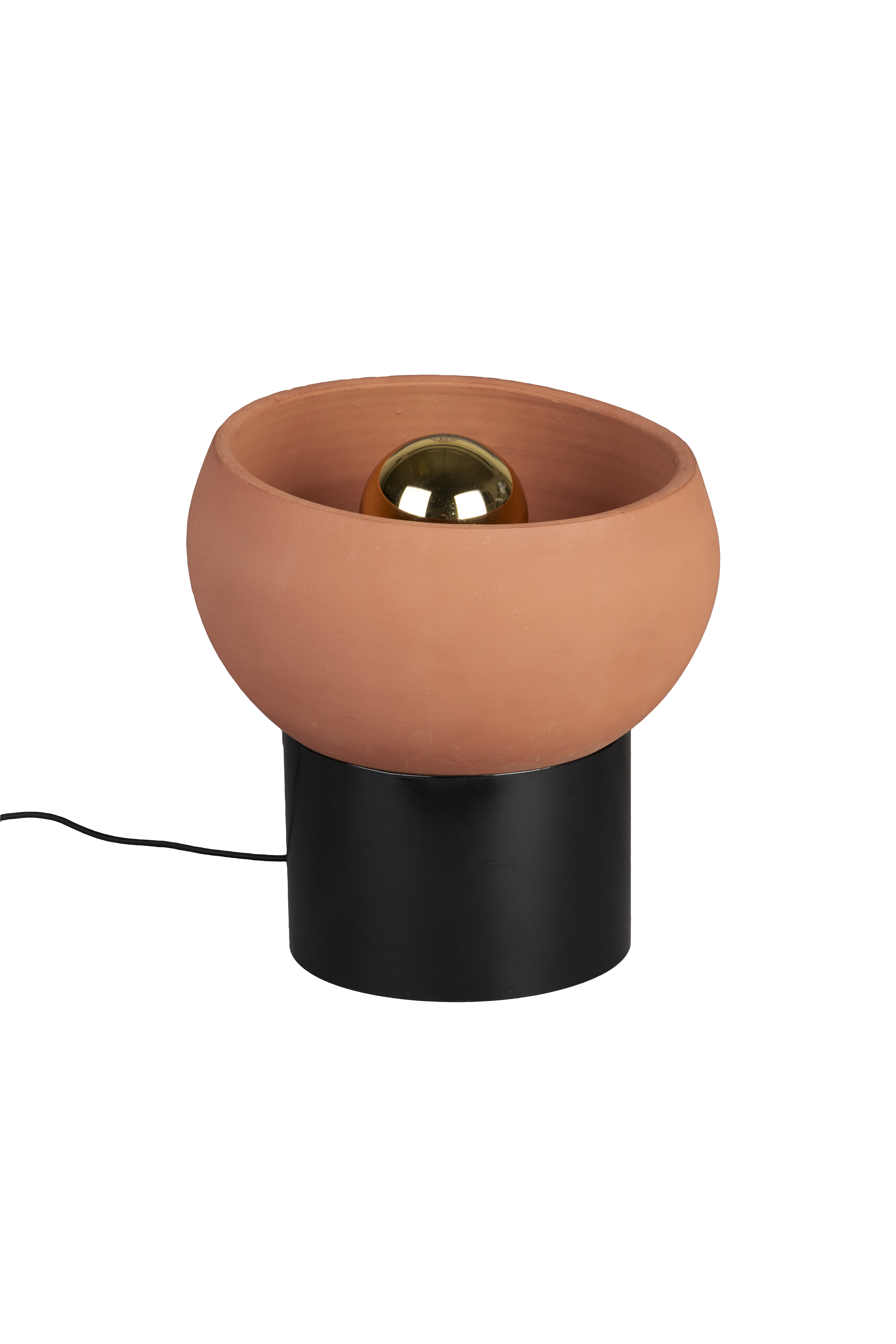 Dutchbone Zahra Bordlampe Terra Terracotta Sort Metal