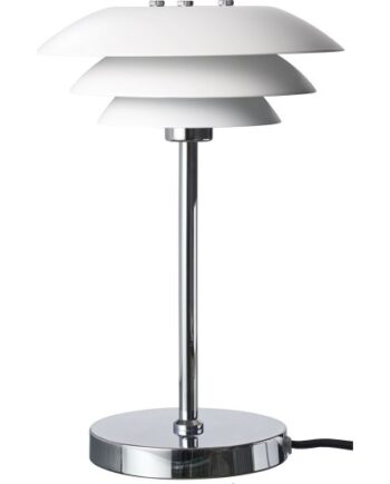 Dyberg Larsen Dl20 Bordlampe Krom Hvid