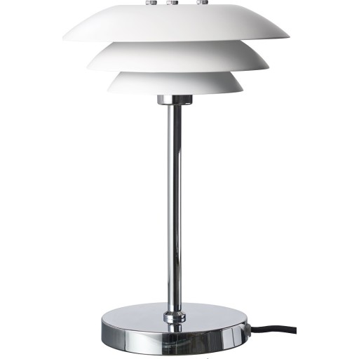 Dyberg Larsen Dl20 Bordlampe Krom Hvid