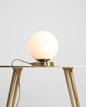 Hazme Bordlampe Guld Hvidt Glas