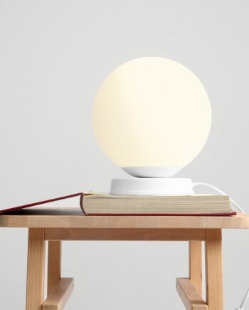 Hazme Bordlampe Hvidt Metal Hvidt Glas