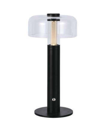 Led Bordlampe 1800mah Batteri ø150x300 3000k Sort Hus Dæmpbar : Dæmper Indbygget Kulør : Varm