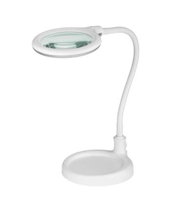 Led Luplampe Svanehals Hvid Bordlampe Klemme Fod