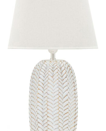 Moderne Bordlampe Polyresin Jern And Stof 35x65
