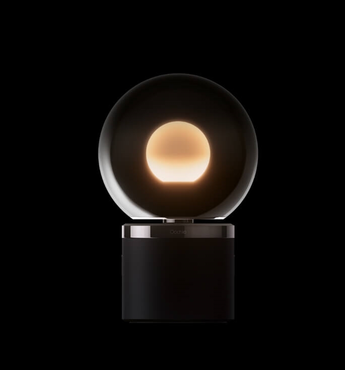 Occhio Luna Pura Batterilampe Dark Chrome