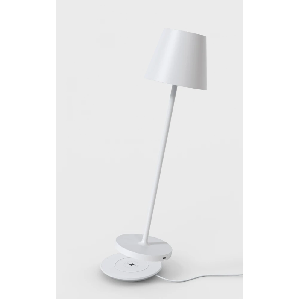 Opladelig Bordlampe Udendørs 2700k Ra97 Dæmpbar Hvid Med Opladerfod Calida Mini