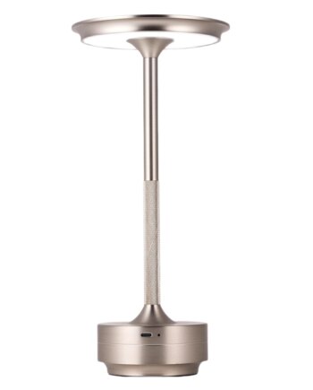 Opladelig Led Bordlampe Sølv Touch Dæmpbar Cct Ip20 Dæmpbar : Dæmpbar Kulør : Cct Varm Til Kold Hvid