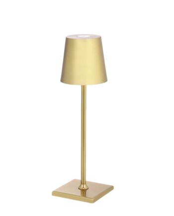 Opladelig Led Mini Bordlampe Guld Touch Dæmpbar Ip54 Dæmpbar : Dæmpbar Kulør : Varm