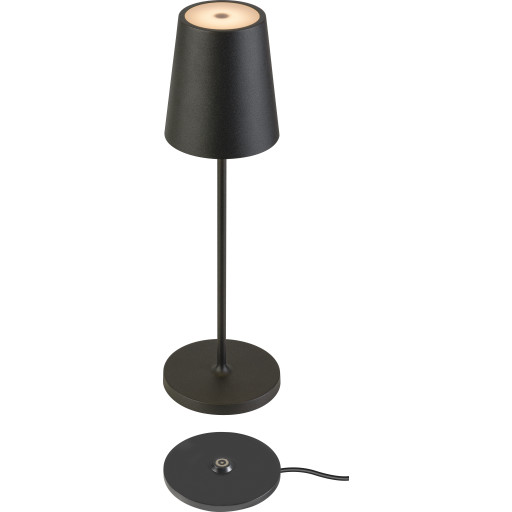 Slv Vinolina Two Genopladelig Bordlampe Sort