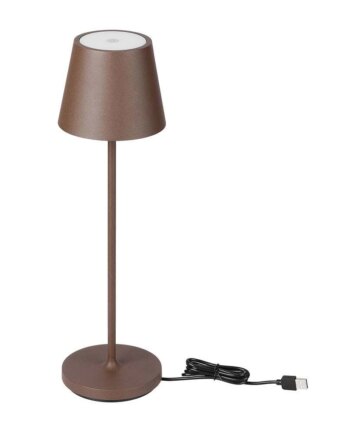 Tac Opladelig Bordlampe Trådløs Corten Ip54 Udendørs Bordlampe Touch Dæmpbar Model Mini