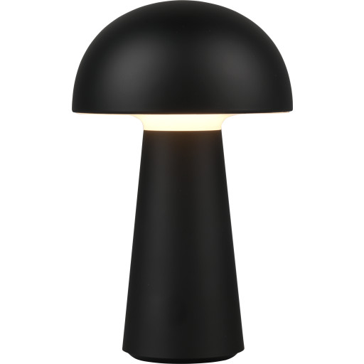 Trio Lighting Lennon Genopladelig Bordlampe Sort