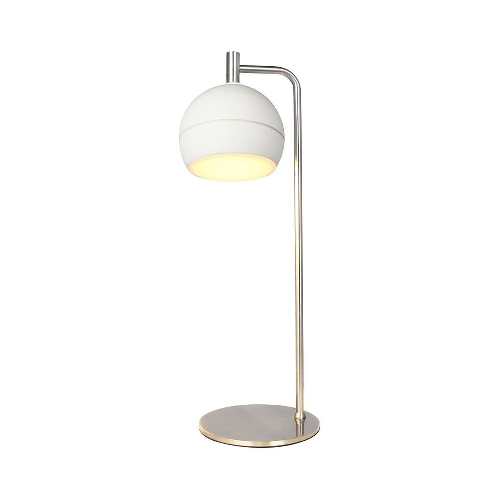 10w Dekorativ Led Bordlampe ø16 1200lm Børstet Nikkel Hvid 3000k Kulør : Varm