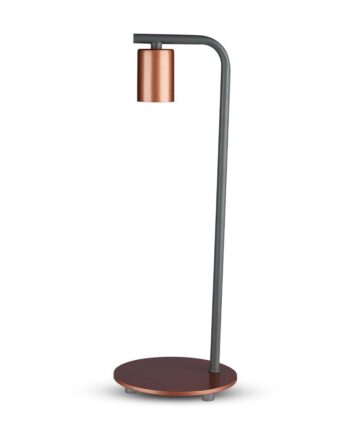 Designer Bordlampe Med E27 Fatning Afbryder Rød Bronze Metal 150x420mm Max 60w