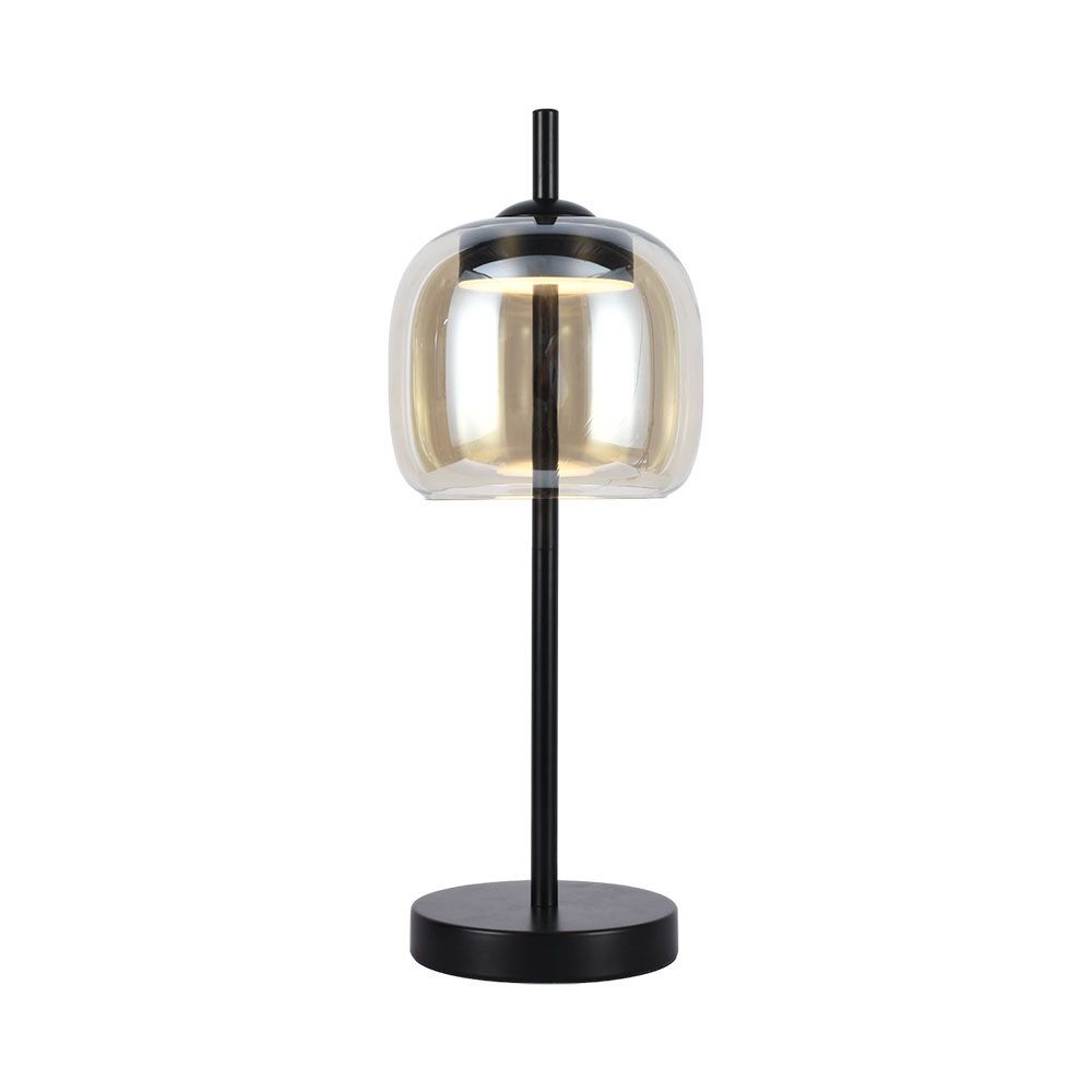 Designer Led Bordlampe 700lm 3000k Metal Glas ø12 Kulør : Varm