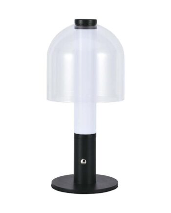 Led Bordlampe Genopladelig Touch Dæmpbar Cct Sort Usb Inkl Batteri Dæmpbar : Dæmper Indbygget Kulør :
