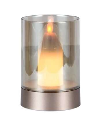 Led Genopladelig Bordlampe Med Sensor Champagne Guld Ravfarvet Glas 3000k 360 Grader Bevægelsessensor Kulør : Varm
