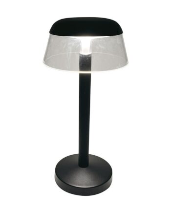 Led Genopladelig Bordlampe Sort ø13cm Trin Dæmpbar Cct Inkl Usb Kabel Kulør :