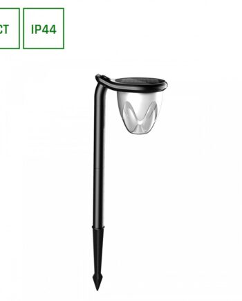 Solara Brilo Solcelle Led Lampe 100lm Cct Bordlampe Væglampe Spyd Ip44 Sort Dæmpbar : Ikke Dæmpbar