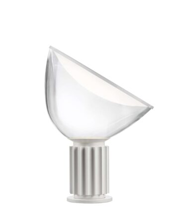 Taccia Bordlampe Glasskærm Led Mat Hvid Flos