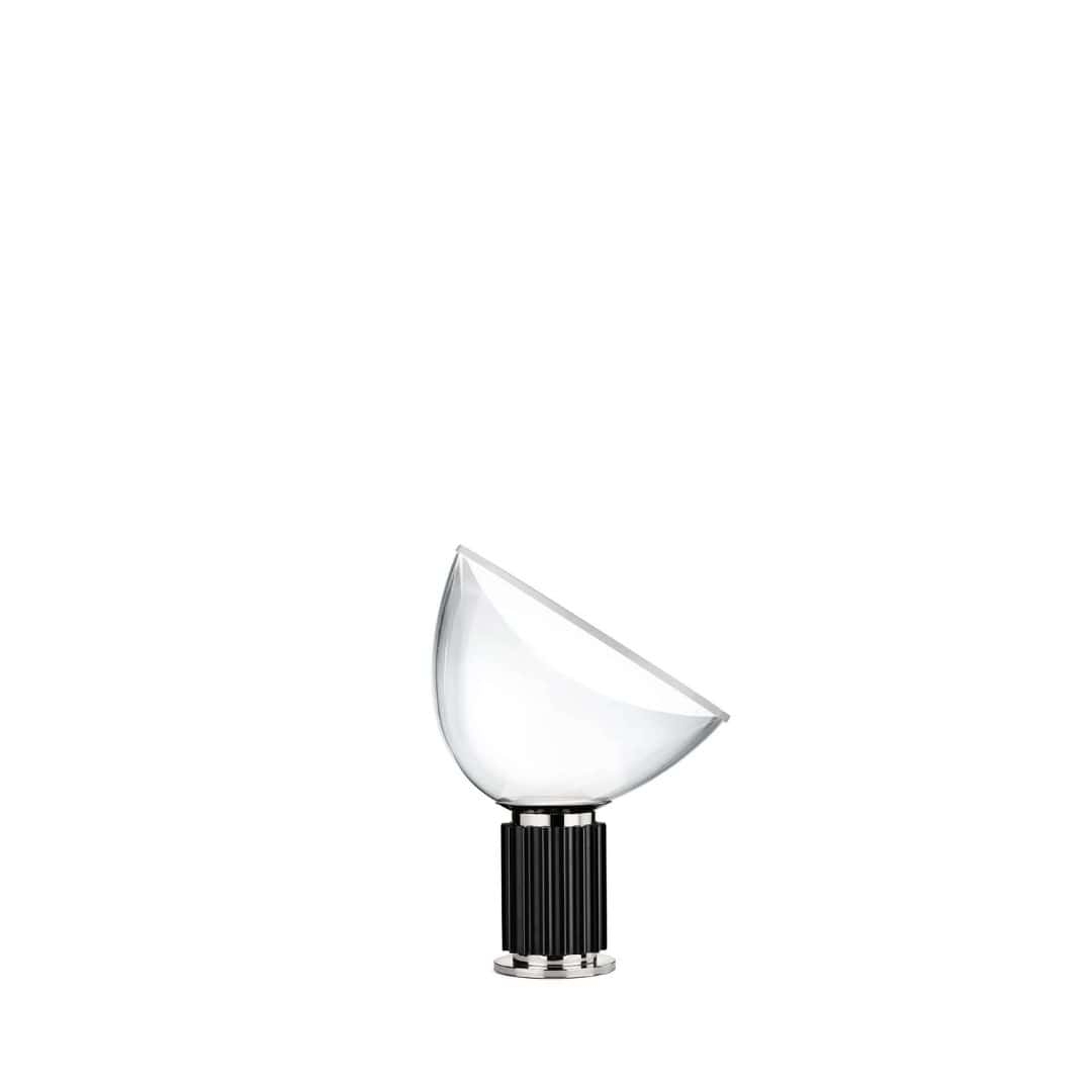 Taccia Bordlampe Glasskærm Led Sort Flos