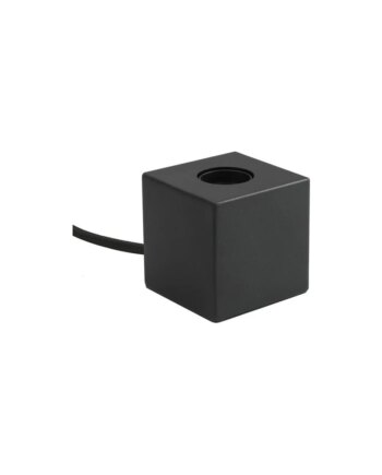 Cube E27 Bordlampe Satin Sort Maks 60w Uden Lyskilde