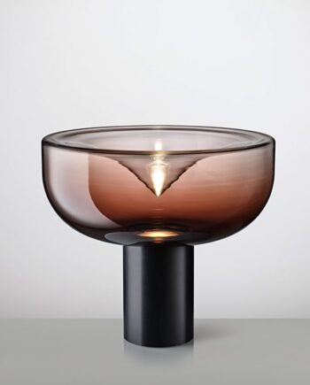 Aella Mini Bordlampe Fra Leucos Burgundy Mat Bronze
