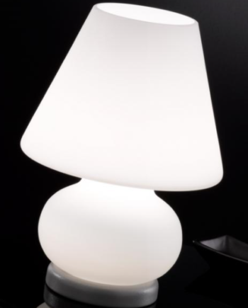 Alice Bordlampe Selene Opal Hvidt Glas Højde