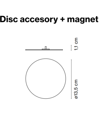 Bicoca Bordlampe Marset Light Blue Disk Accessory  Magnet