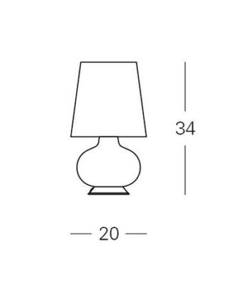 Fontana 1853 Bordlampe Fontana Arte Højde