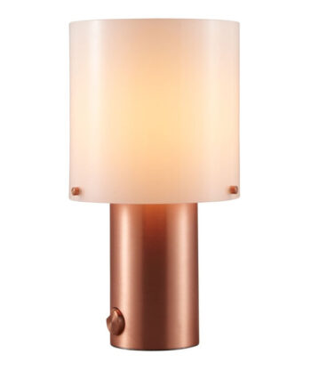 Walter Bordlampe Original Btc Walter Opal Glas Kobber