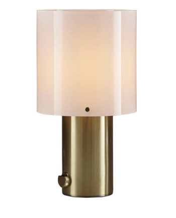 Walter Bordlampe Original Btc Walter Opal Glas Messing