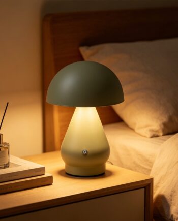 Opladelig Led Bordlampe Grøn ø15cm 22cm Høj Touch Dæmpbar 3i1 Ip20 Indendørs Dæmpbar : Dæmper Indbygget Kulør : Cct Varm Til Kold Hvid