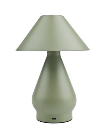 Opladelig Led Bordlampe Grøn ø16cm 5cm Høj Touch Dæmpbar 3i1 Ip20 Indendørs Dæmpbar : Dæmper Indbygget Kulør :