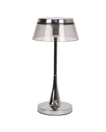 Opladelig Led Bordlampe Sølv Touch Dæmpbar Cct Ip54 Dæmpbar : Dæmpbar Kulør : Cct Varm Til Kold Hvid