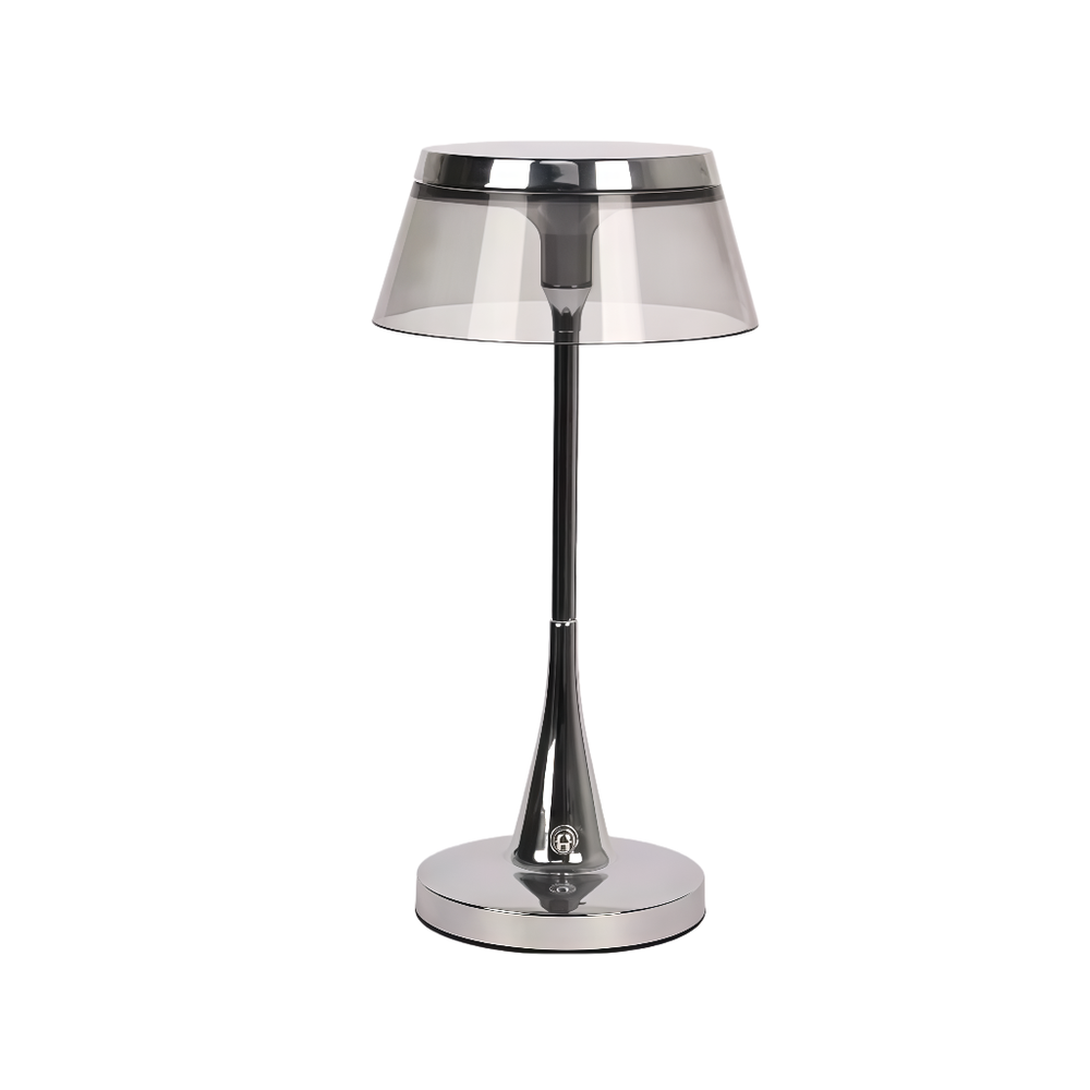 Opladelig Led Bordlampe Sølv Touch Dæmpbar Cct Ip54 Dæmpbar : Dæmpbar Kulør : Cct Varm Til Kold Hvid