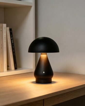 Opladelig Led Bordlampe Sort ø15cm 22cm Høj Touch Dæmpbar 3i1 Ip20 Indendørs Dæmpbar : Dæmper Indbygget Kulør :