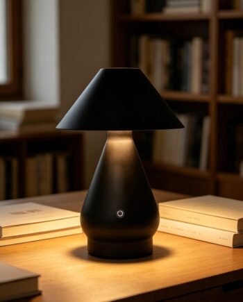 Opladelig Led Bordlampe Sort ø16cm 5cm Høj Touch Dæmpbar 3i1 Ip20 Indendørs Dæmpbar : Dæmper Indbygget Kulør :