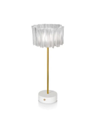 Accordon Transportabel Bordlampe Fra Slamp Hvid