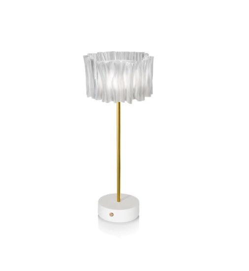 Accordon Transportabel Bordlampe Fra Slamp Hvid
