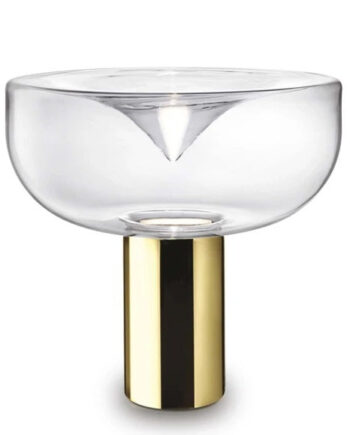 Aella 1968 Bordlampe Fra Leucos Guld Transparent