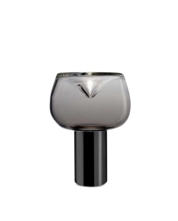 Aella Bold Bordlampe Fra Leucos Gunmetal Røget Glas