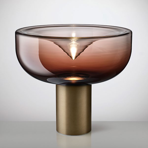 Aella Bordlampe Fra Leucos Burgundy Mat Bronze