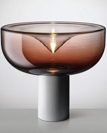 Aella Bordlampe Fra Leucos Burgundy Mat Hvid