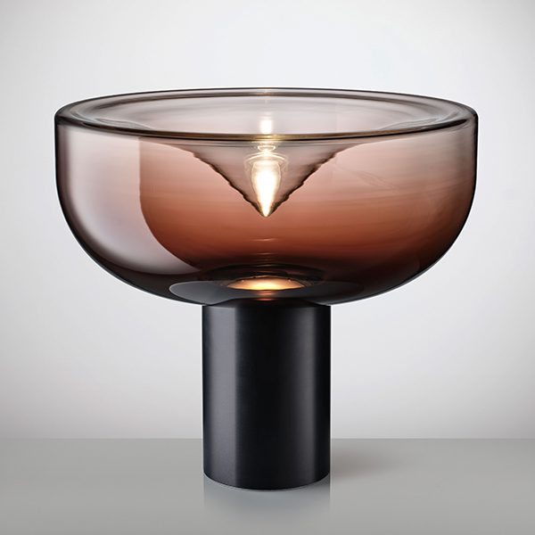 Aella Bordlampe Fra Leucos Burgundy Mat Sort