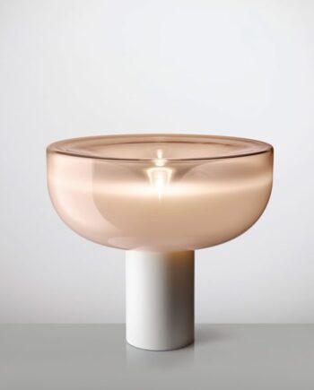 Aella Mini Bordlampe Fra Leucos Støvet Pink Mat Hvid