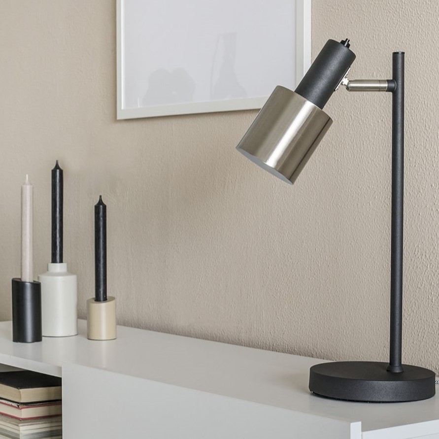 Alda Bordlampe Stål Sort Metal
