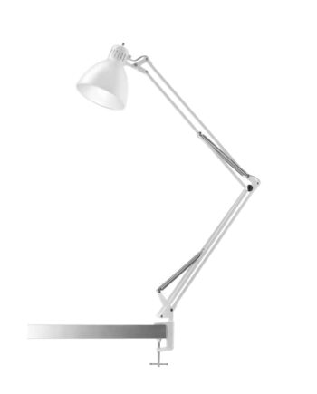 Archi Bordlampe Med Klemme Mat Hvid Længe Lager Haves Nordic Living